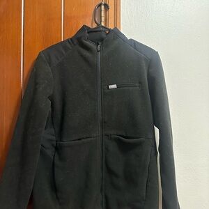 FIGS Women’s Black On-Shift Fleece Jacket - Size Large.